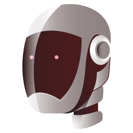 robot head or motorcycle helmetのイラスト素材