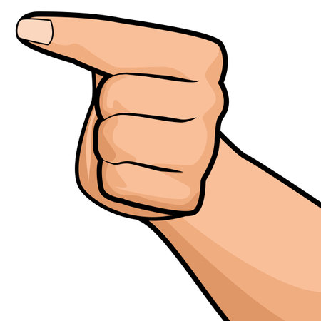 a person's hand holding something with their fingersのイラスト素材