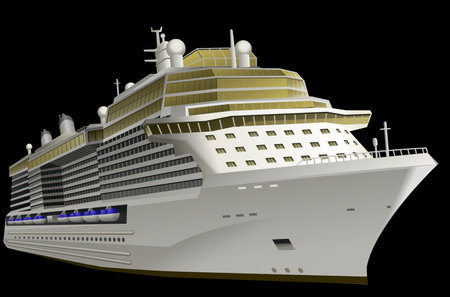 passenger ship liner vector illustrationのイラスト素材