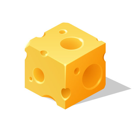 cheese food cheese holes vector illustrationのイラスト素材