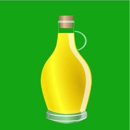 vegetable oil bottle container foodのイラスト素材