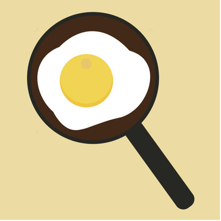 fried eggs egg yolk protein breakfastのイラスト素材