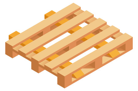wooden pallet for transporting goodsのイラスト素材