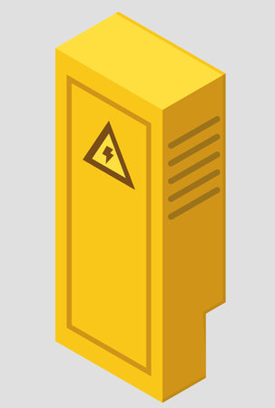 electric box for equipment installationのイラスト素材