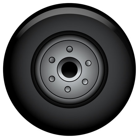wheel from car with bolts vector illustrationのイラスト素材