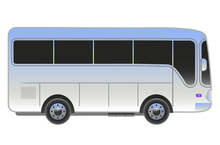 Multi-colored passenger bus vector illustrationのイラスト素材