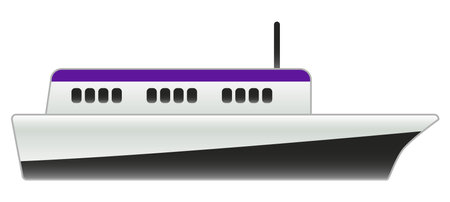 Passenger ship with antenna vector illustrationのイラスト素材