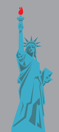 USA Statue of Freedom Vector Illustrationのイラスト素材