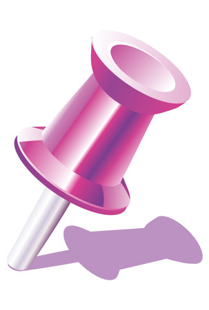 Violet stationery button with shadowのイラスト素材