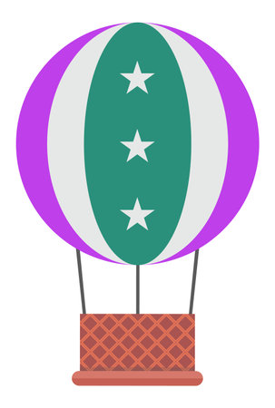 hot air balloon for flights vector illustrationのイラスト素材