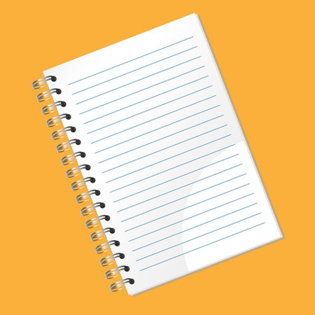 notebook with springs for connecting sheetsのイラスト素材