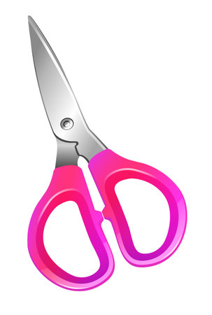 red baby scissors vector illustrationのイラスト素材