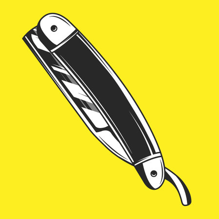 straight razor folded icon vector illustrationのイラスト素材