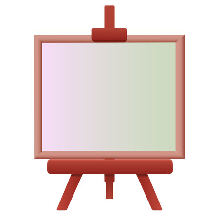 wooden easel for drawing pictures vector illustrationのイラスト素材