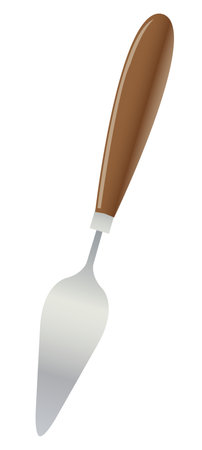 palette knife with wooden handleのイラスト素材