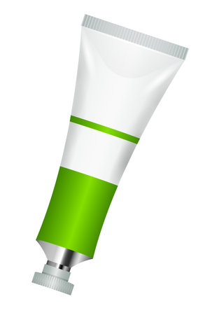 tube of green paint for paintingのイラスト素材