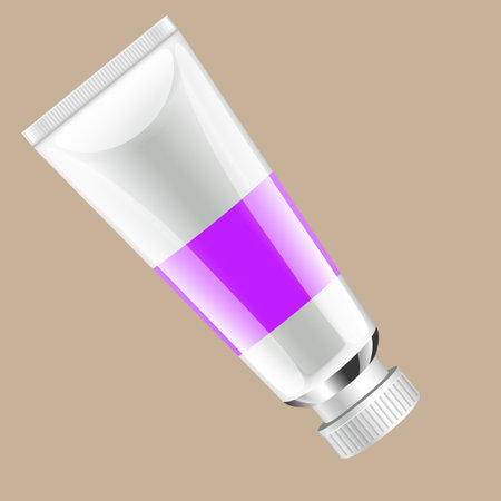 tube of blue paint for paintingのイラスト素材