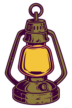 kerosene lamp logo vector illustrationのイラスト素材