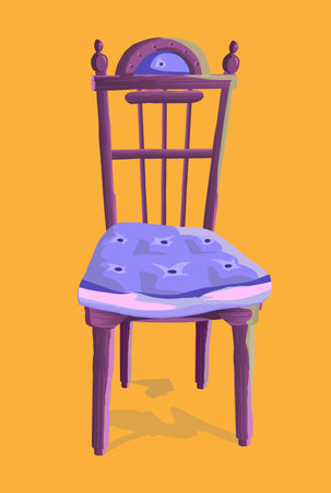 beautiful wooden chair for the living roomのイラスト素材