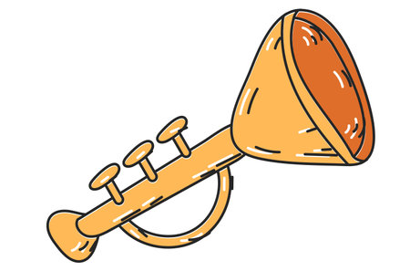 trumpet musical instrument vector illustrationのイラスト素材