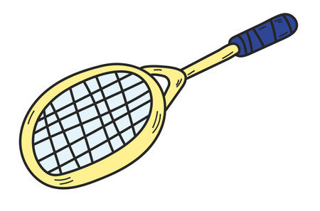 tennis racket vector illustration iconのイラスト素材