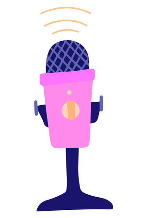 studio microphone for recording songsのイラスト素材