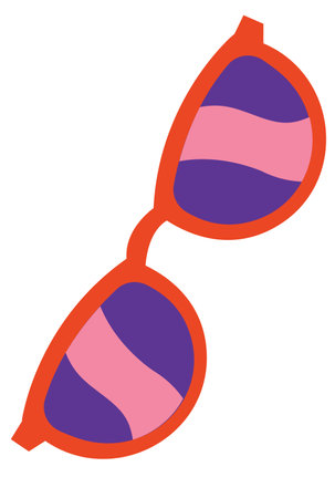 sun beach glasses vector illustrationのイラスト素材