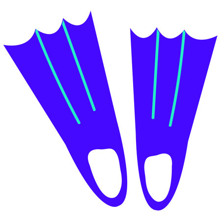 blue fins for fast swimmingのイラスト素材