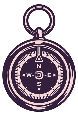 compass logo with mount ringのイラスト素材