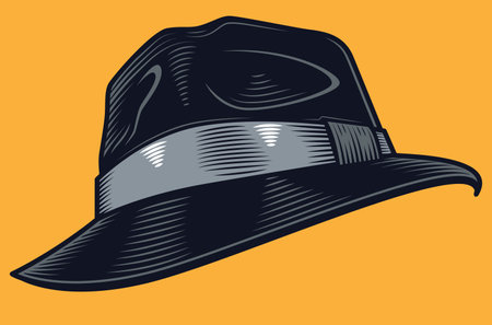 classic hat for man and illustrationsのイラスト素材