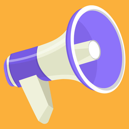 blue megaphone to amplify voiceのイラスト素材