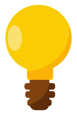 yellow light bulb logo iconのイラスト素材