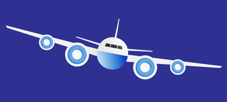 passenger plane in the skyのイラスト素材