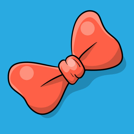 red bow tie vector illustrationのイラスト素材