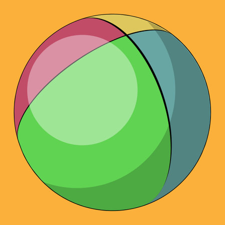 children's inflatable colorful beach ballのイラスト素材