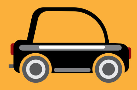 black passenger car vector illustrationのイラスト素材