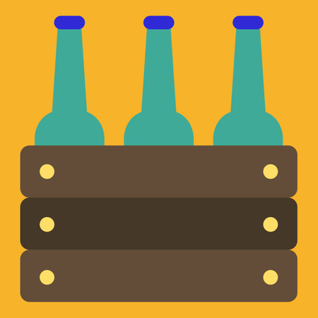 bottle crate vector illustrationのイラスト素材