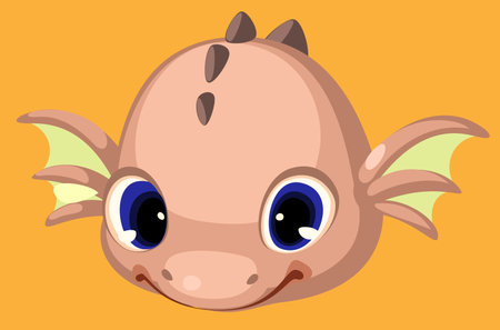 baby dinosaur head vector illustrationのイラスト素材
