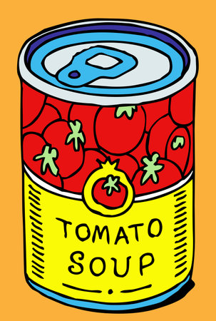 tomato soup in a canのイラスト素材