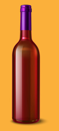 red wine bottle vector illustrationのイラスト素材