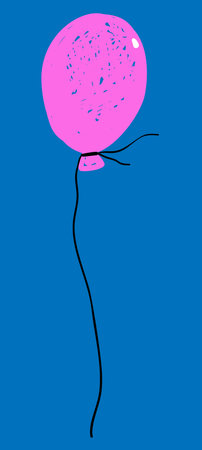 pink balloon for the holidayのイラスト素材