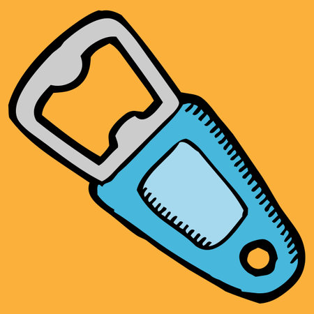 blue bottle opener vector illustrationのイラスト素材