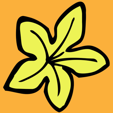 yellow flower from flowering vegetablesのイラスト素材