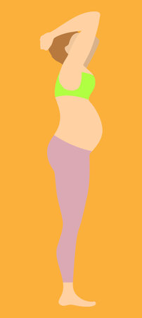exercises for pregnant women vector illustrationのイラスト素材