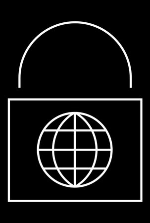 castle icon with planet earthのイラスト素材