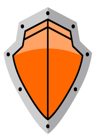colored icon of a shield as a symbol of protectionのイラスト素材