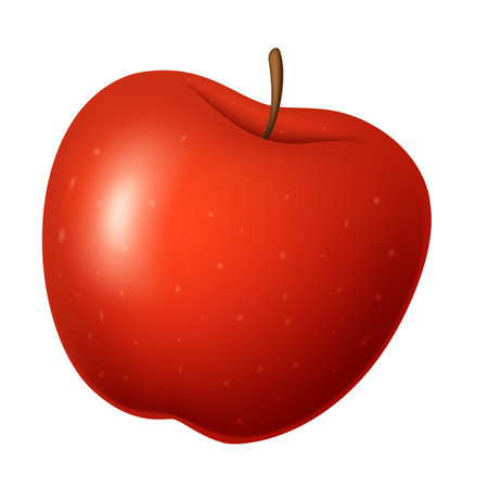 red ripe apple vector illustrationのイラスト素材