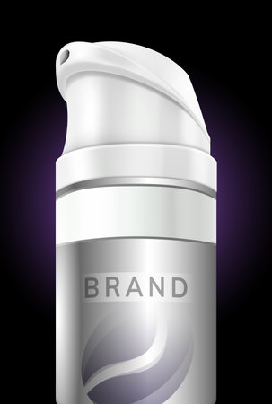 shaving foam bottle vector illustrationのイラスト素材