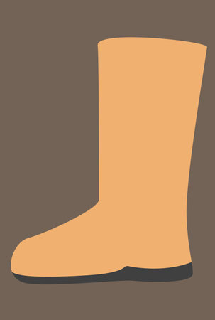 beige high boot vector illustrationのイラスト素材