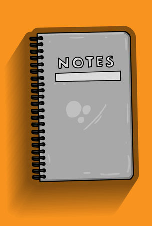 gray notepad for writing notesのイラスト素材